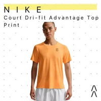 Nike Men's Court Dri-fit Advantage Top Print - Kaos Olahraga Pria/Sports T-Shirt Men XL Laser Orange