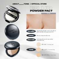 Phấn phủ dạng nén About Tone BLur Powder Pact 9g nâng tone, kiểm soát dầu nhờn