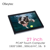 OBT270K-RK3288 27 inch Open Frame fhd Android computer, 1920*1080, 350nits, capacitive touch all in one, 2+8G, 10 points