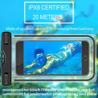 For OnePlus 7 6.5 inch Underwater Luminous Travel Swimming Waterproof Bag Phone Case For OnePlus 7