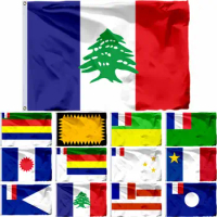 Damascus State Flag, France, Algerian, Caribbean, Jabal, Ad-Druze, 3x5FT, Aleppo of Acadia, 90X150cm