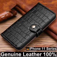 Luxury Genuine Leather Crocodile Skin Wallet Phone Case For Iphone 11 Iphone11 Pro Max X Xr Xs Max Flip Cover Bag