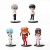 5Pcs/set Eva Anime Figure Neon Genesis Evangelion Ayanami Rei Figure Doll Asuka Langley Soryu Interior Decoration Toy Gifts