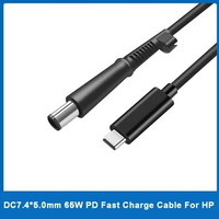 USB Type-C to 7.4*5.0mm DC Jack Laptop Charging Cable For HP Pavilion CQ60 DV6 G50 Probook 4520s 4710S Power Supply Adapter PD