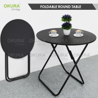 On Sale OKURA 60cm/80cm Foldable Round Table / Portable Dining Table / Banquet Table / Camping Table