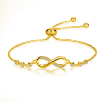2025 Ready Stock Women's Bracelet Copper Micro Inlay Adjustable Bracelet Fashion Versatile Personali