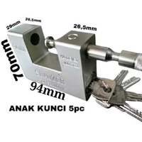 Gembok Pintu Pagar Besi Rolling Door/Gembok Panser 94mm Premium Baja