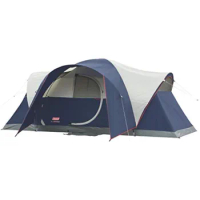 Coleman Elite Montana Camping Tent with LED Lights, Weatherproof 8-Person Family Tent with Included Carry Bag, Rainfly, Air Vent