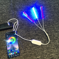 led燈帶七彩變色漸變防水粘貼并聯氛圍背景USB口手機APP控制燈條
