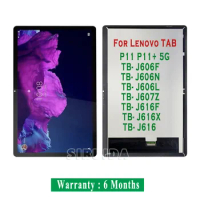 Original OEM For Lenovo Tab P11 / P11 Plus TB-J606F/L P11 5G J616 J607 LCD Display + Touch Screen Digitizer Sensor Full Assembly