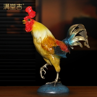 《大吉大利》純銅招財雞擺件家居玄關臥室擺設裝飾工藝品風水公雞