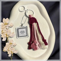 Bag Charm Gradasi Warna Premium - Gantungan Tas Tali Macrame - Souvenir Aesthetic Keychain - REG D