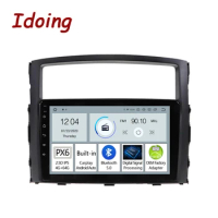 Idoing 9"PX6 Android Car Radio Multimedia Player For Mitsubishi Pajero 4 V80 V90 2006-2014 GPS Navigation Bluetooth No 2 Din DVD