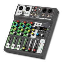 Professional Audio Mixer Sound Mixing Console Bluetooth-compatible Mixer Good Sensitivity USB Record Mini Audio DJ Mixer Board