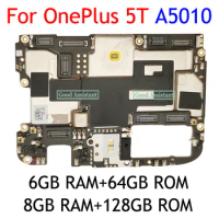 Test Unlocked Main Board Mainboard Motherboard With Chips Circuits Flex Cable FPC For OnePlus 5T A5010 64GB 128GB