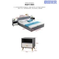 開立發票 免運優質品 床架 雙人床架 加高床架 午休床 鐵床 折疊床 榻榻米床1.5米家用北歐1.8米雙人床出租房板式落地經濟型1.2