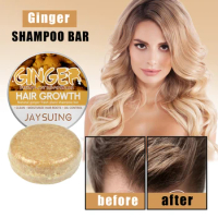 60g Ginger Shampoo Soap Hair Growth Water Silicone Oil Free Ginger Shampoo Man Pack Essential Oil Handmade Soap