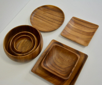 [新品] [售價詳詢客服] 日本進口整木實木圓盤點心盤面包盤早餐盤