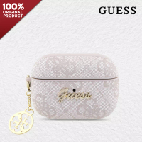 Guess Case Airpods Pro Gen2 GUESS PU Leather 4G Charm Script Metal - Pink