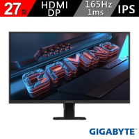 技嘉 GS27Q 27型 165Hz 1ms SS IPS 電競螢幕(QHD/OC 170Hz/HDR/HDMI 2.0