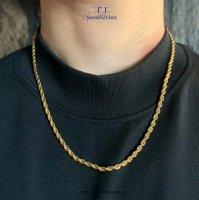 Rantai Tambang Titanium Anti Karat Premium | Kalung Tambang Titanium Pria Wanita | Kalung Tambang Em
