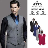 ZITY Plus Size Vest for Men/Suit Vest with Formal Attire for Men with Toxido for Men/Semi formal Kor