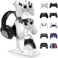 Universal 3 Tier Controller Stand and Headset Holder Game Accessories Storage Bracket Gaming Accessories for PS5 PS4