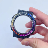 Iced Out G Shock GA100 GA110 Watch Cover with Rainbow Gemstones