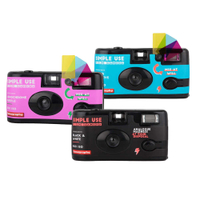 LOMO 400 ISO 彩色負片/黑白 一次性相機 36張內置閃光燈傻瓜相機 135底片相機 自帶膠捲相機