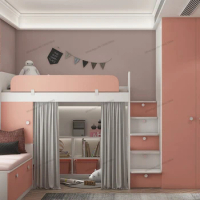 Customized children's room bed tatami Bunk wardrobe bed