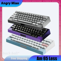 Angry Miao Am 65 Less Mechanical Keyboard Bluetooth Wireless Keyboard Hotswap RGB Backlit Touch Keyboard Gamer Accessory Gifts