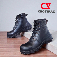 Sepatu Kickers King Zippers Pria Resleting Tali Kulit Asli Sepatu Boots Safety Turing Kerja Proyek L
