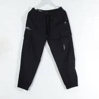 Celana LIFE WORK SNAP TEXT BASIC SIDE BLACK CARGO JOGGER PANTS 100% ORIGINAL Size M
