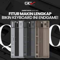 QwertyKeys QK80 Mk2 / QK80-MK2 / QK80MK2 Custom Mechanical Keyboard Anodized Silver - FR4 PLATE
