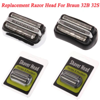 Replacement Razor Head For Braun Series 32B 32S Electric Shaver Head Knife Foils &amp; Cutters 301/310/320/340/360/3040/3010S 3050cc