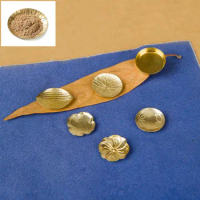 Pure Copper Silver Leaf Clip Mica Flakes Spice Dish Plate Isolated Fire and Air Smoked Agarwood Incense Tools and Utensils