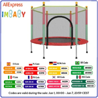 High Quality Trampoline for Children Exercise Trampoline with Protective Net Equipped Indoor Sports Entertainment Support 100 KG