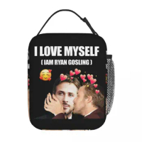 I LOVE MYSELF Thermal Insulated Lunch Bag for Picnic Funny Ryan Gosling Portable Food Bag Men Women Thermal Cooler Food Box