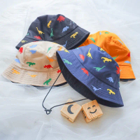 Bucket Hat Anak Polos Topi Anak Dino Topi Rimba Topi Piknik Anak Laki Laki Cowok Motif Full Dino Din