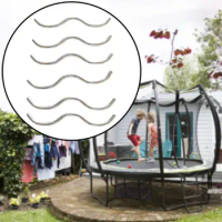 6 Pieces W Shaped Double Trampoline Spring Hook Sturdy Trampoline Triangle Buckle for Indoor Kids Trampoline Accessories