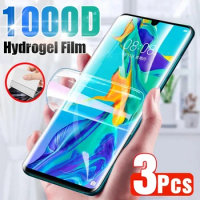 3PCS Full Cover Hydrogel Film For Huawei P60 P50 P30 P40 Pro P10 Screen Protector For Mate 50 20 30 