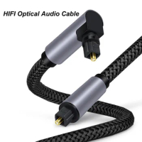 HIFI Digital Optical Audio Cable 90 Degree Toslink SPDIF Coaxial Cable Adapter for Amplifiers Blu-ray Xbox 360 PS4 Soundbar