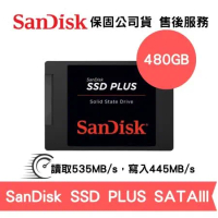 SanDisk SSD Plus 480GB 2.5吋 SATA3 SSD固態硬碟 (SD-SSD-480G)
