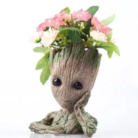 Groot Planter Vases Pot Skull Vase Baby Groot Flower pot Guardians of The Galaxy 2 Model pen pot Kids Toy Antistress Tree Men