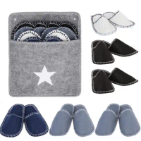 6 Pairs Family House Guest Slippers Set with Non-Slip Sole Closed Toe Disposable Slippers Hotel Slippers for Shoeless Home