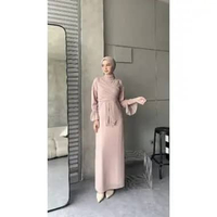 Ameena Dress Ceruti Ootd Hijab Fashion Simple Seragam Bridesmaid Kondangan STANDAR DRESS+HIJAB NUDE