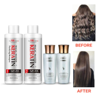 120ml MMK Keratin Without Formalin Cocount Keratin Treatment Purifying Shampoo with Hair Care Set For Curly Hair Products