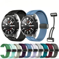 20mm 22mm Strap For Samsung Galaxy watch 4/5 pro/classic/gear s3/active 2 Sport Silicone Magnetic Buckle Huawei GT 2 2e 3 band