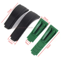 20mm TPU Silicone Watch Strap for Daytona for Submariner GMT Strap Waterproof Rubber Bracelet Replacement Diver Wrist Band
