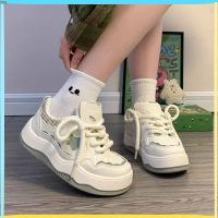 KIKINV Giày nữ thể thao phối màu kẻ dạ Amuse trẻ trung năng động